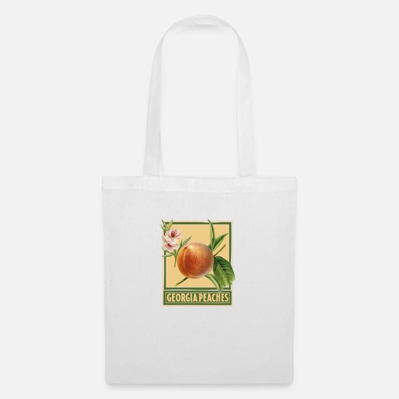 Georgia Pfirsiche / Sommerdesign - Stoffbeutel - Weiß