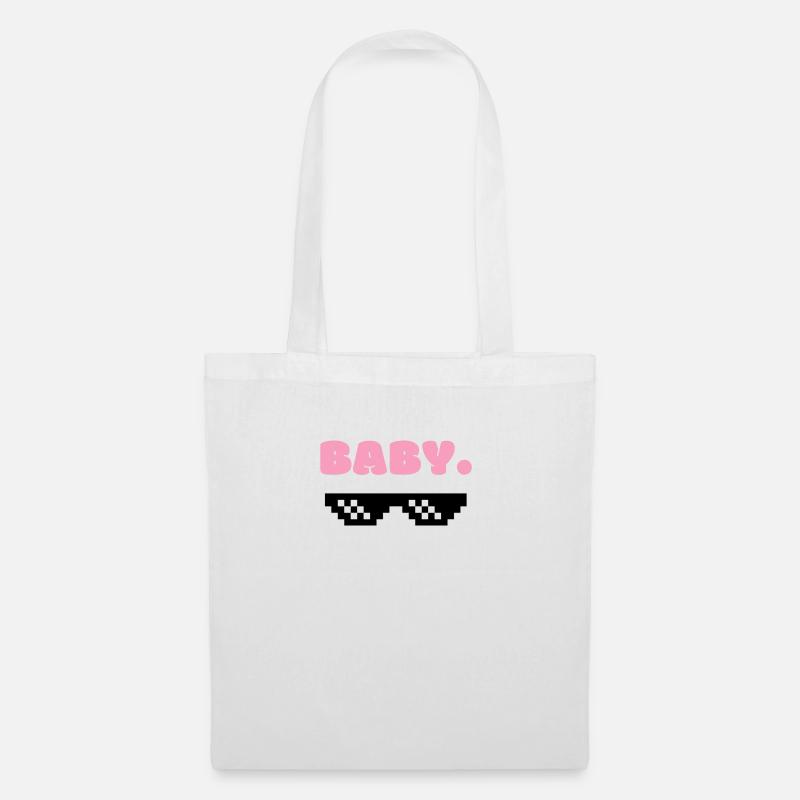 baby funny meme sunglasses - Stoffbeutel - Weiß
