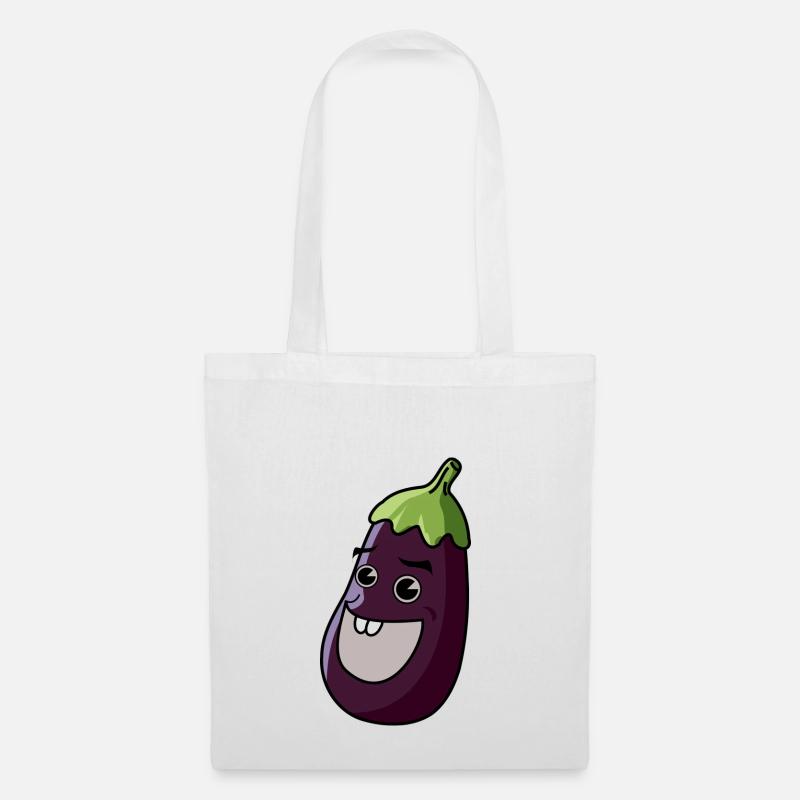 Aubergine Comic - Stoffbeutel - Weiß