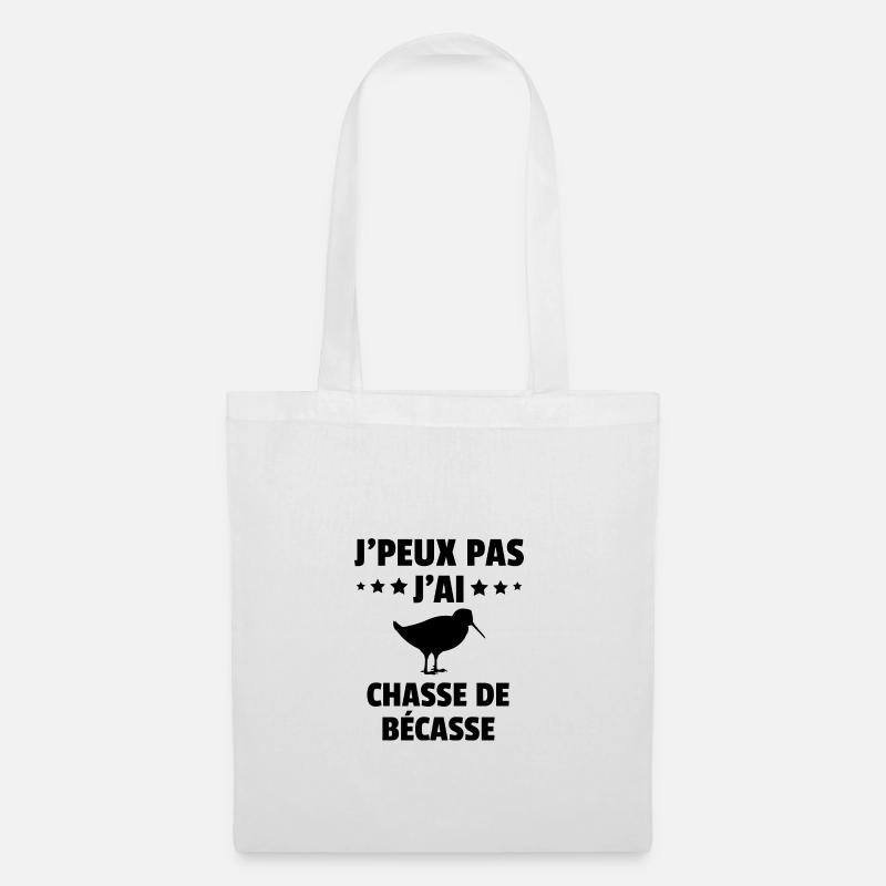 j'peux pas j'ai chasse de bécasse - Sac en tissu - blanc