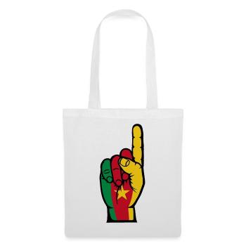 Kamerun Flagge Nummer 1 - Stoffbeutel - Weiß - Vorne