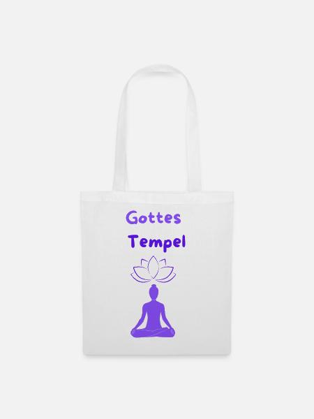 Gottes Tempel - Stoffbeutel - Weiß