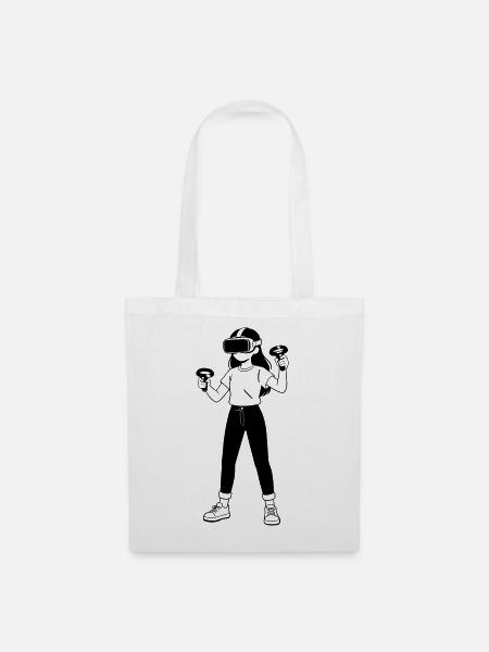 VR Gamer - Stoffbeutel - Weiß