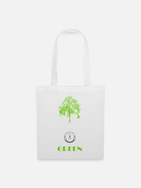 Green Power Tree Logo - Stoffbeutel - Weiß