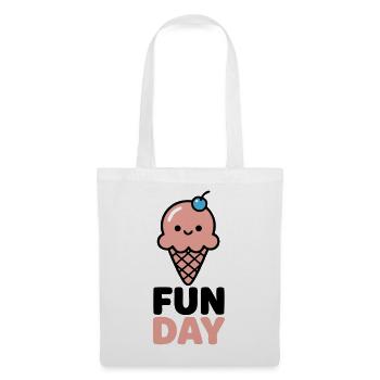 Fun Day Eiscreme Logo - Stoffbeutel - Weiß - Vorne