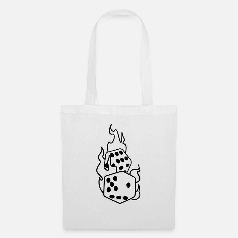dices in flames - Tote Bag - white