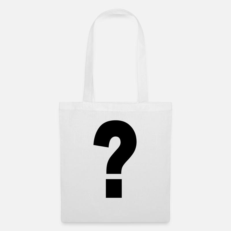 point d'interrogation - Sac en tissu - blanc