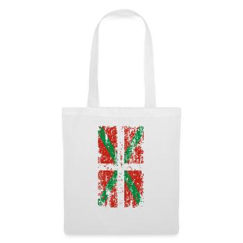 Worn Basque Country flag. Ikurriña. - Tote Bag - white - Front