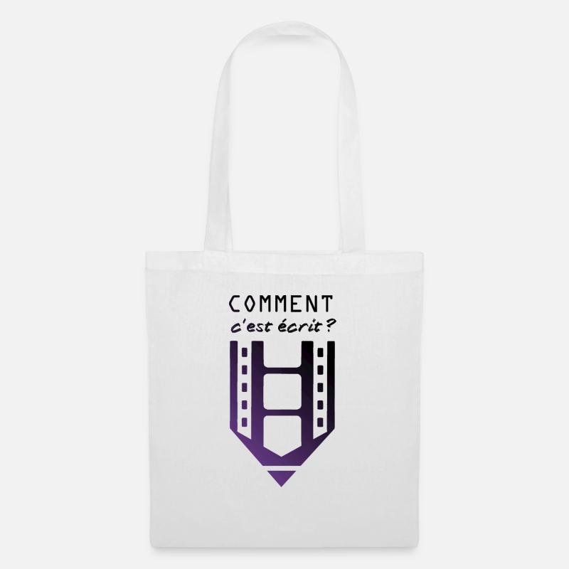 Comment c'est écrit Couleur Transparent - Sac en tissu - blanc