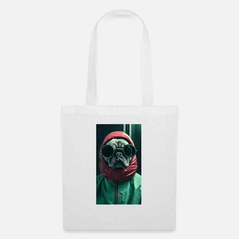 Pug Mops – Cool & Confident - Tote Bag - white