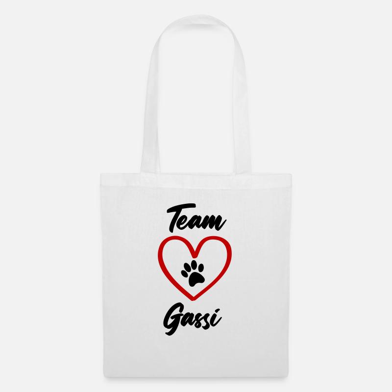 team gassi pfote liebe - Stoffbeutel - Weiß