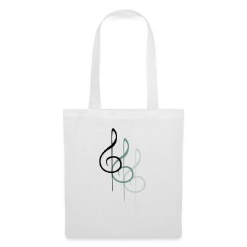 Musik Notenschlüssel Note Melodie Musiknote Sound - Stoffbeutel - Weiß - Vorne