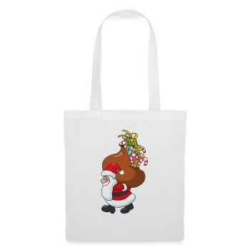 Noël père noël noël père noël - Sac en tissu - blanc - Devant