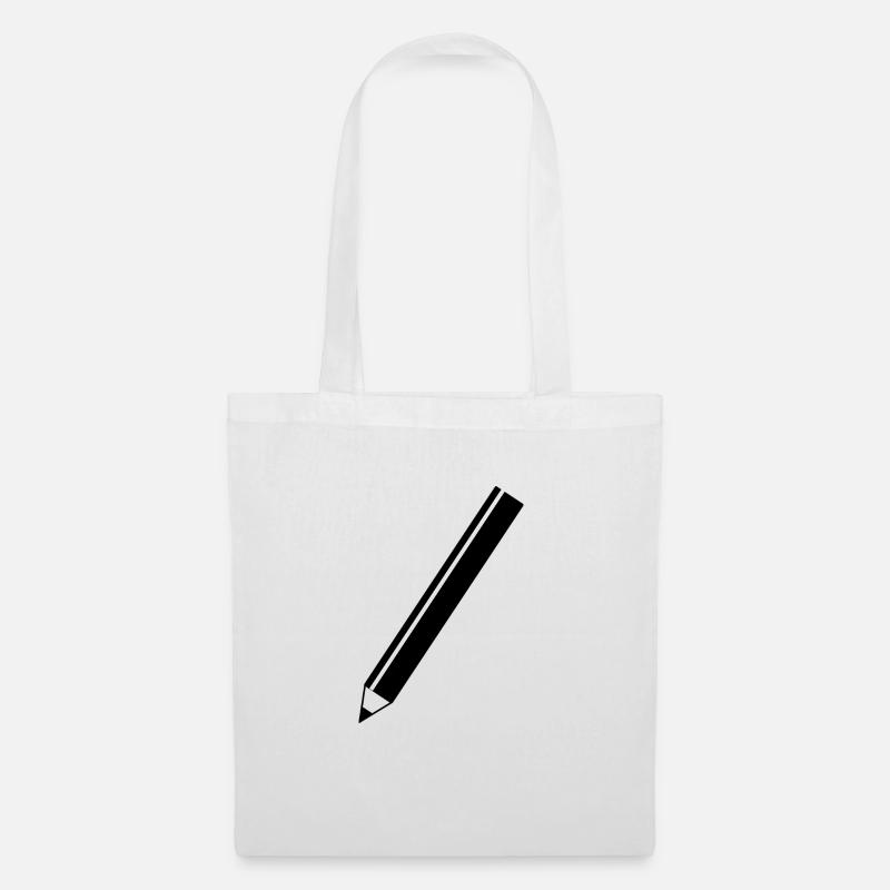 crayon - Sac en tissu - blanc