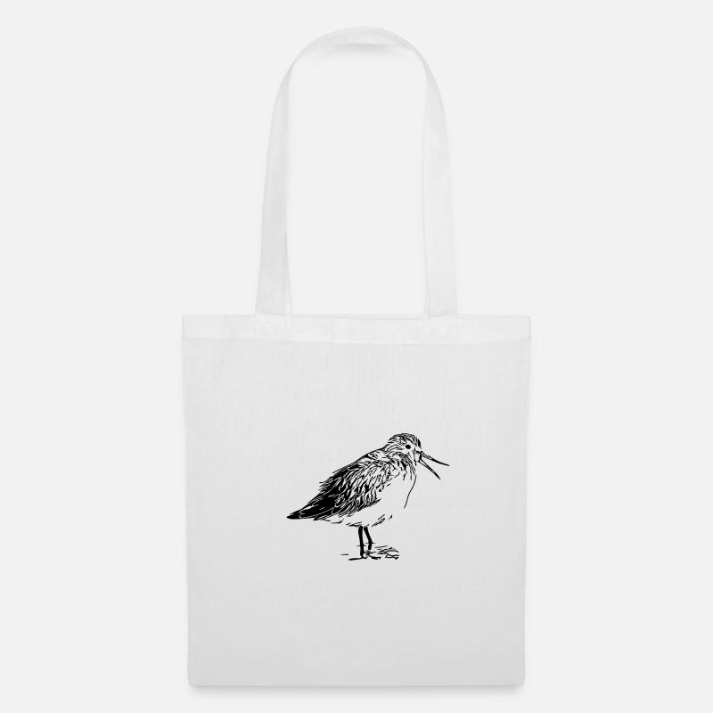 Flussuferläufer Vogel - Stoffbeutel - Weiß
