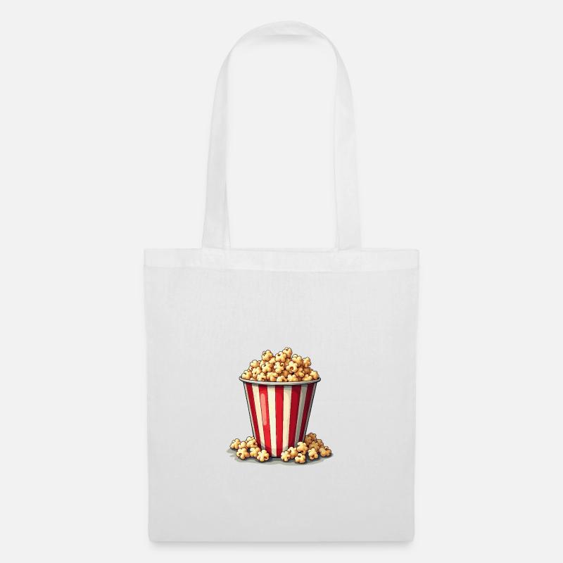 Popcorn - Fasching Kinder - Stoffbeutel - Weiß