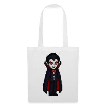 Vampirischer Cartoon Look mit Cape - Stoffbeutel - Weiß - Vorne