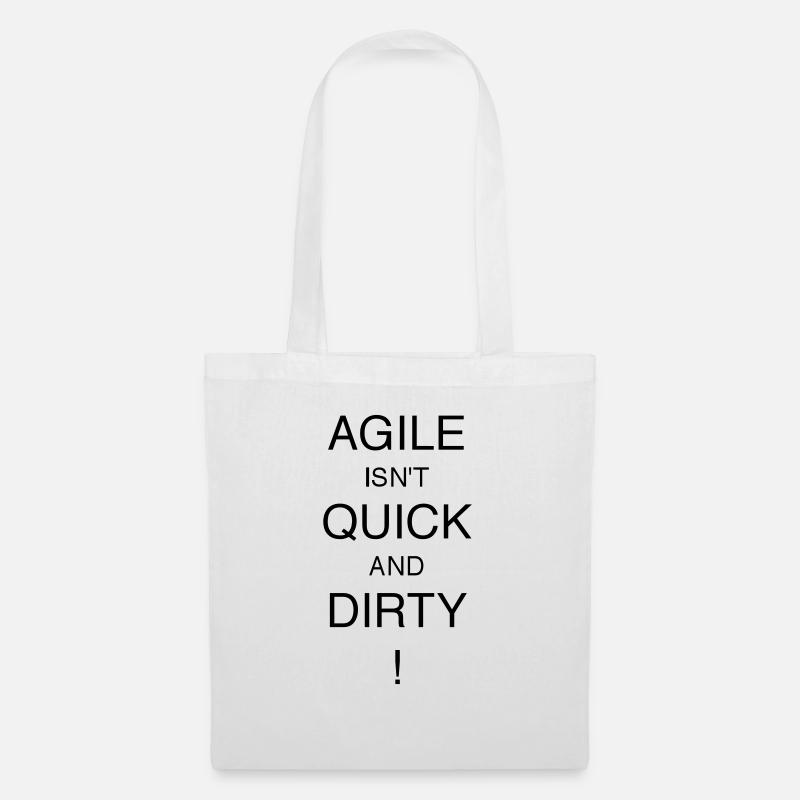 AGILE EST RAPIDE ET DIRTY! - Sac en tissu - blanc
