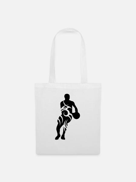 Men basketball tribal de - Stoffbeutel - Weiß