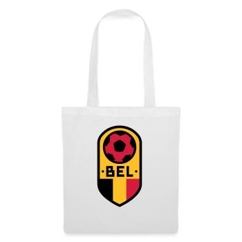 Belgique Badge de football - Sac en tissu - blanc - Devant