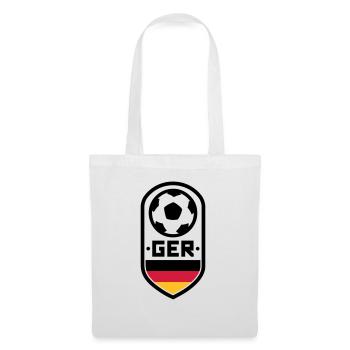 Badge de football allemand - Sac en tissu - blanc - Devant