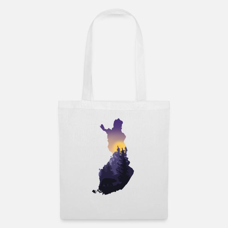 finnish map and landscape - Tote Bag - white