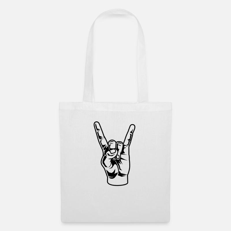 Rock 'n' roll hand - Tote Bag - white