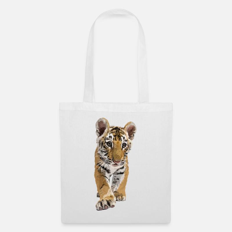 bengalischer Tiger - Stoffbeutel - Weiß