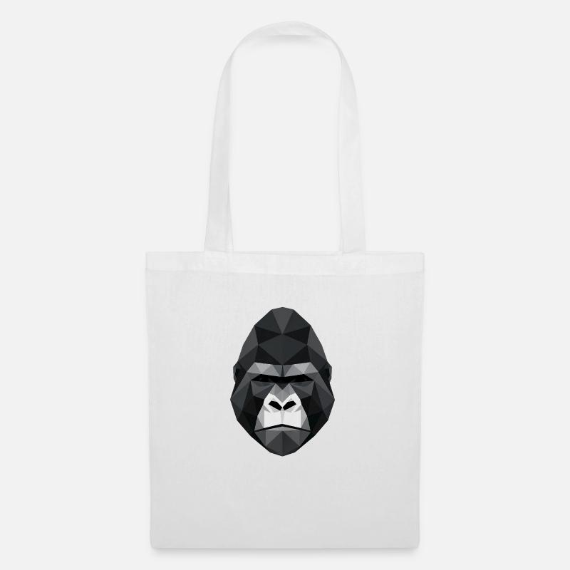 Polygon Gorilla - Tote Bag - white