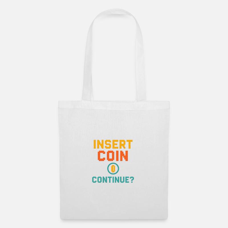 Insert Coin – Continue? - Tote Bag - white