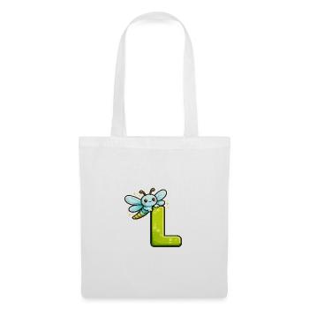 L wie Libelle  - Stoffbeutel - Weiß - Vorne