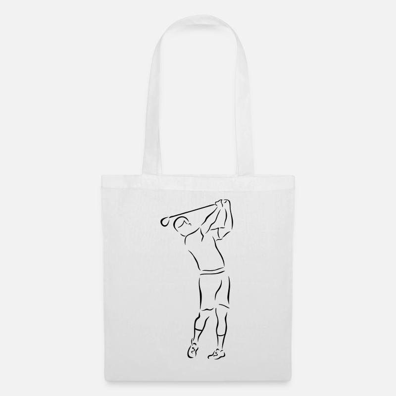 Golf Golfer Golfspieler Geschenk - Stoffbeutel - Weiß