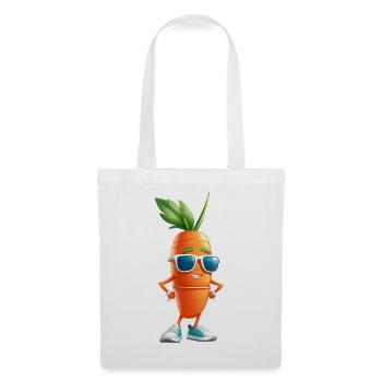 Carrot with sunglasses street style - Tote Bag - white - Front