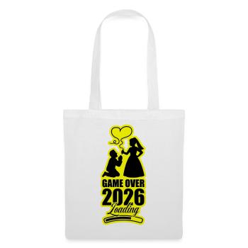 Game Over 2026 Hochzeit - Stoffbeutel - Weiß - Vorne
