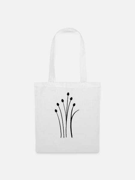 simple Wildblume - Stoffbeutel - Weiß