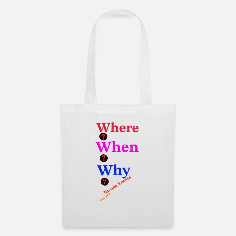 Question - Tote Bag - white