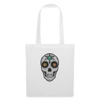 Skull Mexican Style, Día de Muertos - Stoffbeutel - Weiß - Vorne