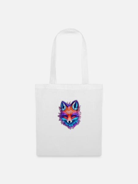 cute fox head 3 - Stoffbeutel - Weiß