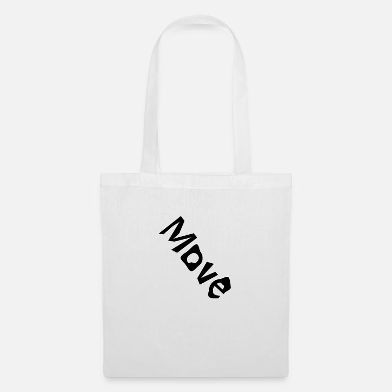 "Move" - Schriftzug - Stoffbeutel - Weiß
