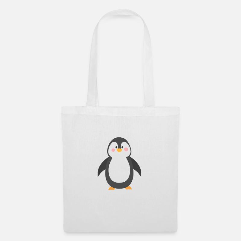 Süßer Pinguin - Stoffbeutel - Weiß