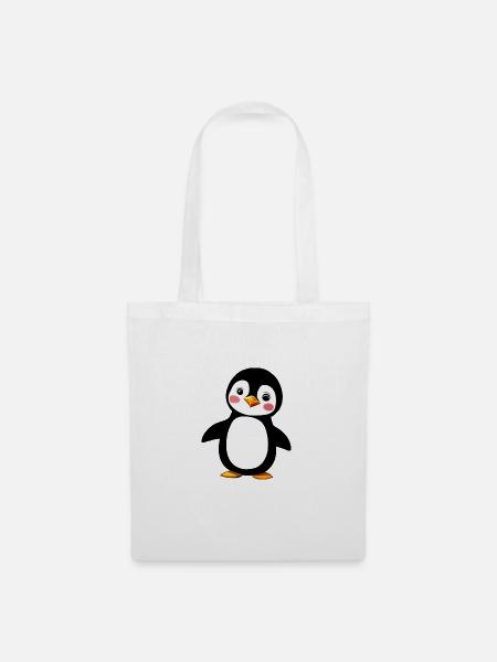 Pinguin - Stoffbeutel - Weiß