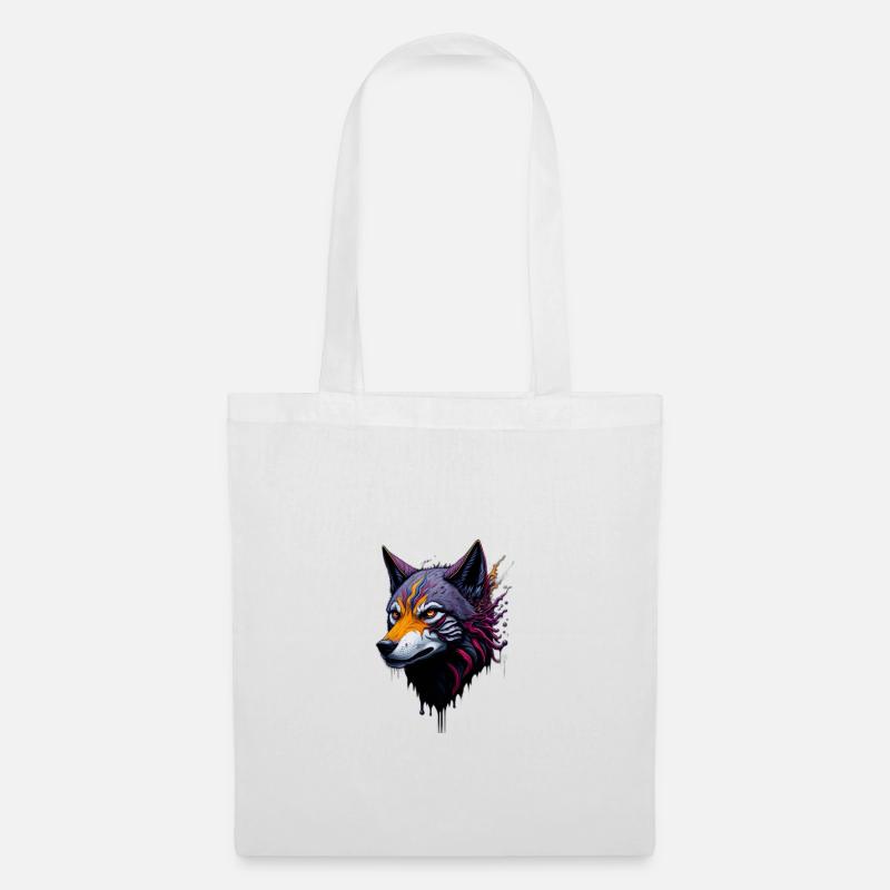 wolf - Stoffbeutel - Weiß