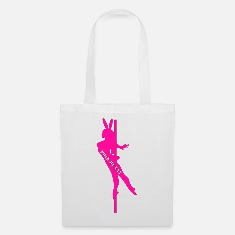 Pole Bunny Silhouette - Stoffbeutel - Weiß