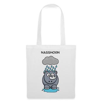 Hippopotame de pluie sous les nuages - Sac en tissu - blanc - Devant