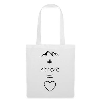 Mountain and sea love - Tote Bag - white - Front