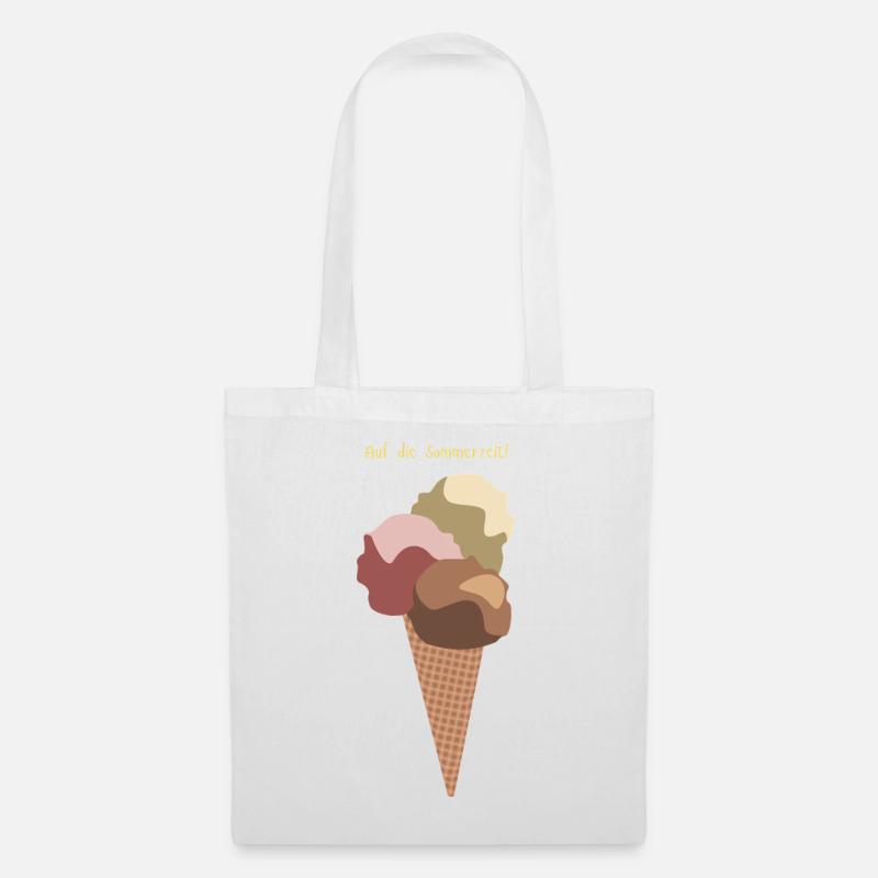 Auf die Sommerzeit Eiswaffel - Tote Bag - white