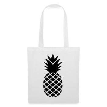 Silhouette ananas – Style tropical statement - Sac en tissu - blanc - Devant