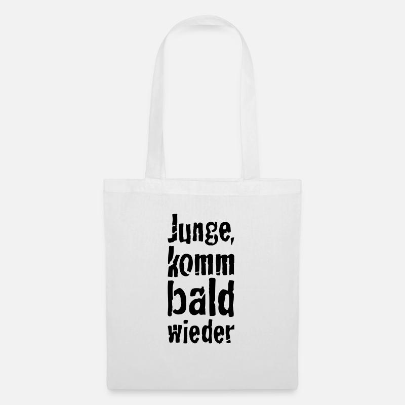 junge, komm bald wieder - Stoffbeutel - Weiß