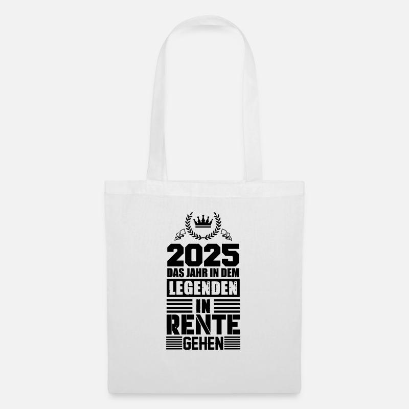 rente 2025 legenden - Stoffbeutel - Weiß