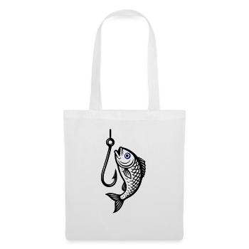Fish Hook Fish Icon - Tote Bag - white - Front
